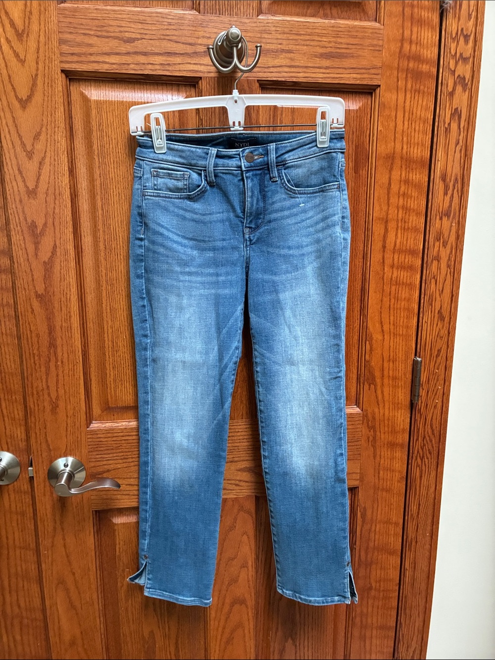 NYDJ Women’s Ankle Crop Jeans in Light Blue Wash